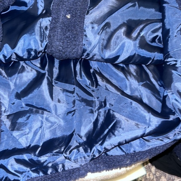 Jason Maxwell, navy blue, Teddy Sherpa fully lined cropped style jacket - Picture 9 of 13